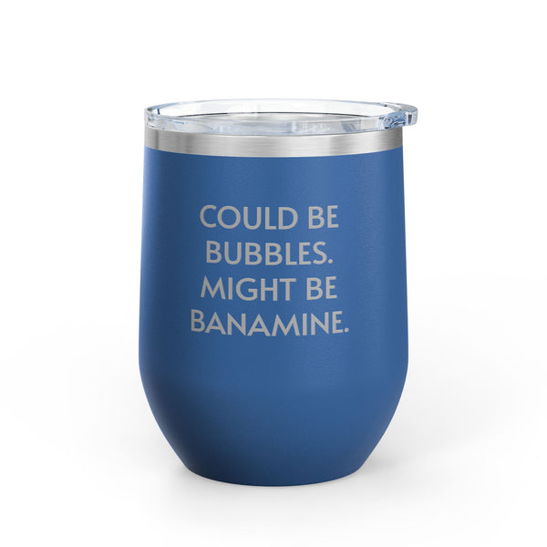 Wine Tumbler, 12oz - Bubbles/Banamine