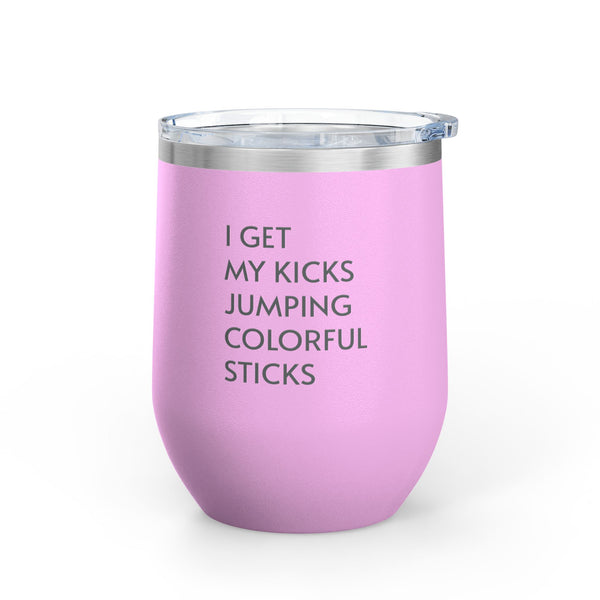 Wine Tumbler, 12oz - Kicks/Sticks - Pastels