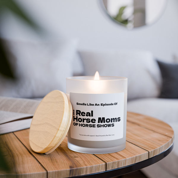 Frosted Glass Candle, 11oz - Real Horse Moms