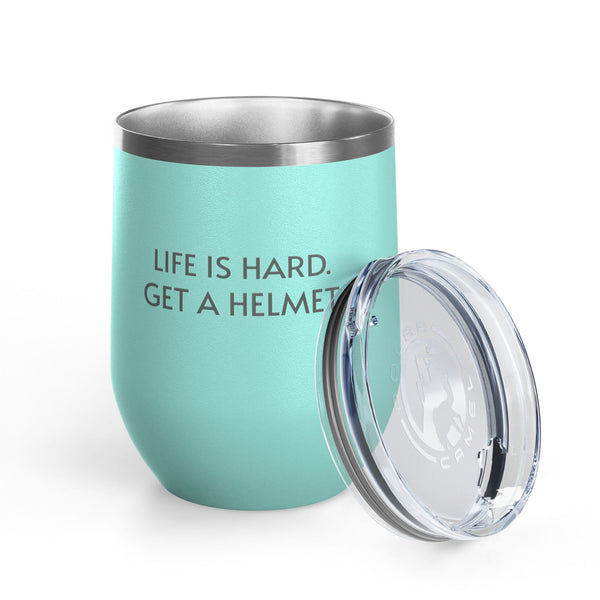 Wine Tumbler, 12oz - Life Is Hard - Pastels