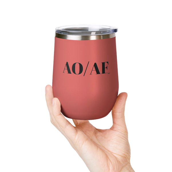 Wine Tumbler, 12oz - AO/AF - Color Options