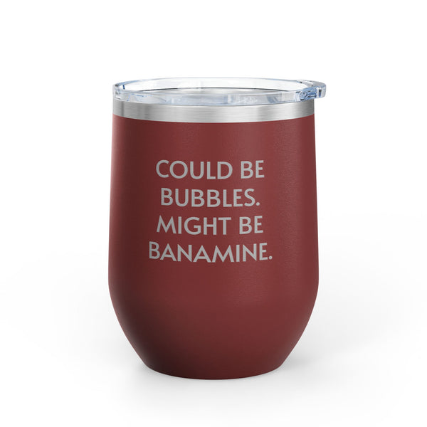 Wine Tumbler, 12oz - Bubbles/Banamine