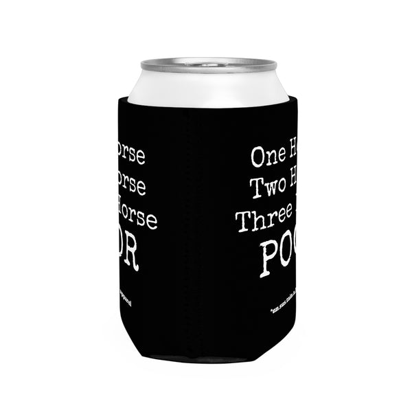 Can Cooler Sleeve - PRINTED ON BOTH SIDES - One Horse/Two Horse