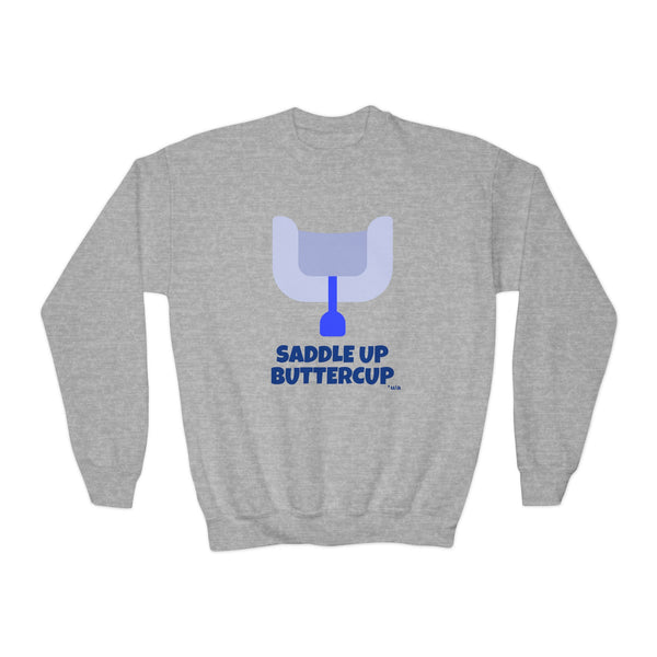 Youth Crewneck Sweatshirt - Saddle Up Buttercup