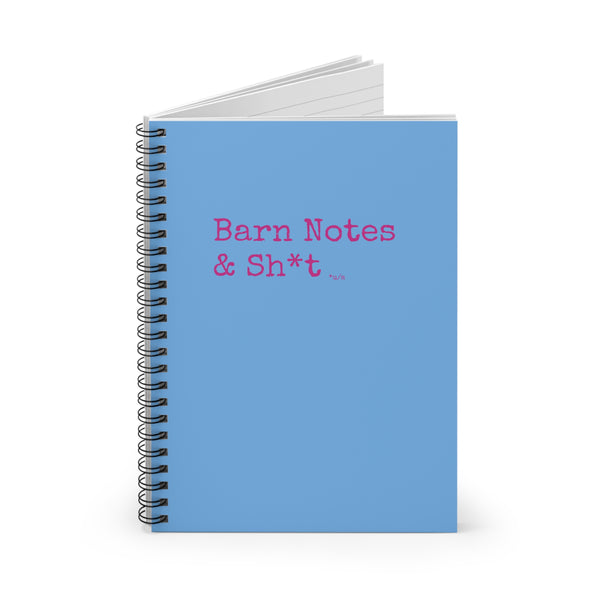 Spiral Notebook - Ruled Lined - Barn Notes - Lt. Blue