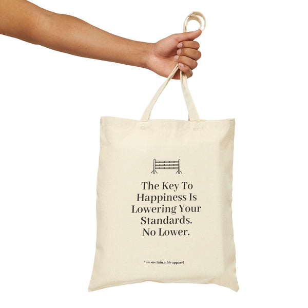 Cotton Canvas Tote Bag - Lower Your Standards