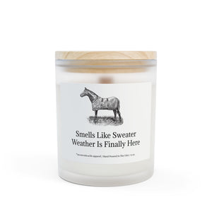 Frosted Glass Candle, 11oz - Sweater Weather