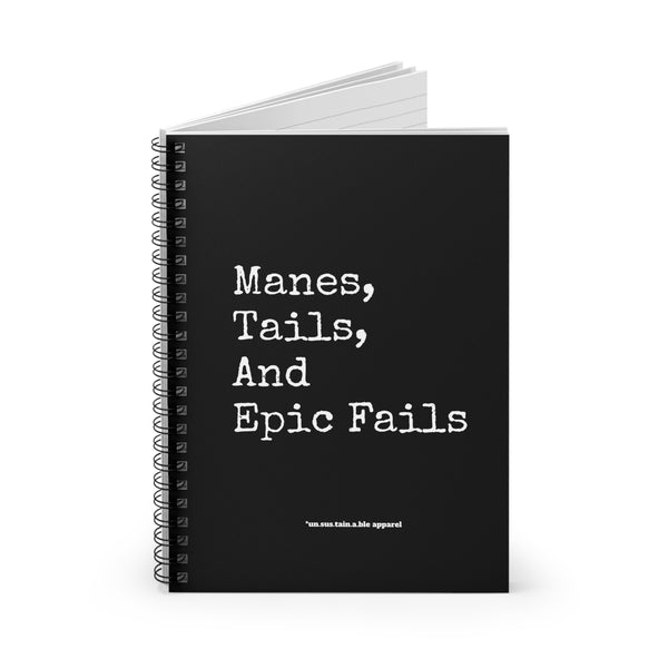 Spiral Notebook - Ruled Line - Manes/Tails/Fails