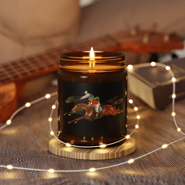 Scented Soy Candle ( Amber Jar) - 9 oz. - The Race Is On