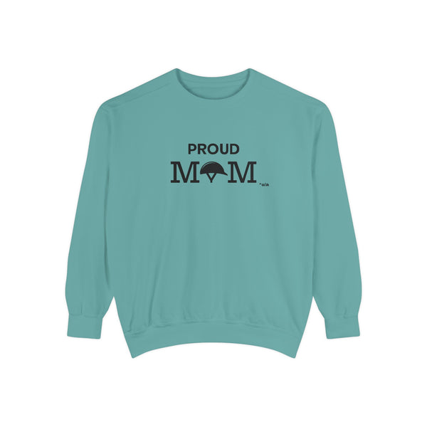 Premium Unisex Garment-Dyed Sweatshirt - Proud Mom - Helmet