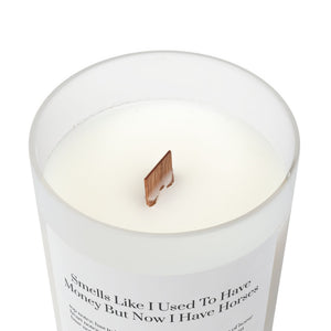 Frosted Glass Candle, 11oz - Used To Have Money
