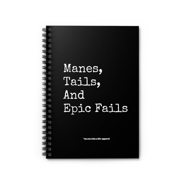 Spiral Notebook - Ruled Line - Manes/Tails/Fails