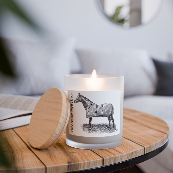 Frosted Glass Candle, 11oz - Sweater Weather