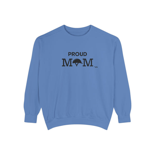 Premium Unisex Garment-Dyed Sweatshirt - Proud Mom - Helmet