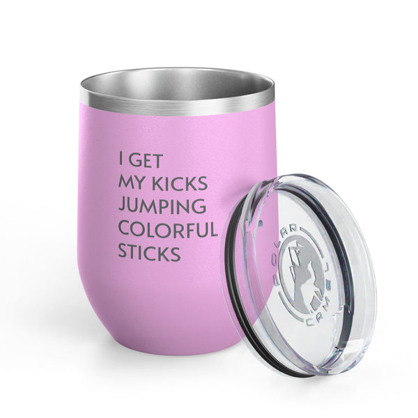 Wine Tumbler, 12oz - Kicks/Sticks - Pastels