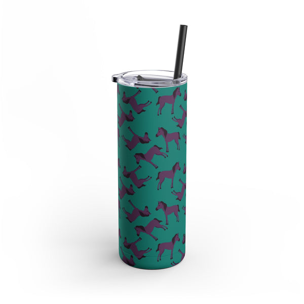 Maars Maker Skinny Matte Tumbler, 20oz - Purple Ponies