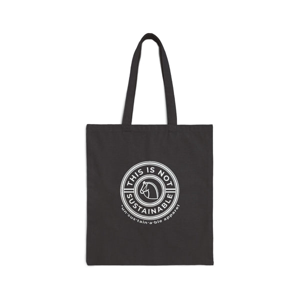 Cotton Canvas Tote Bag - This Is Not Sustainable Logo - Printed On Both Sides