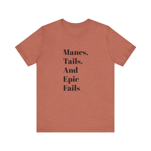 Unisex Jersey Short Sleeve Tee - Manes, Tails