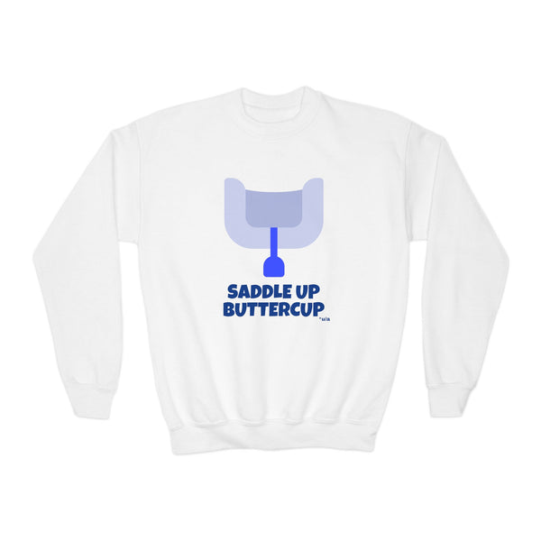 Youth Crewneck Sweatshirt - Saddle Up Buttercup