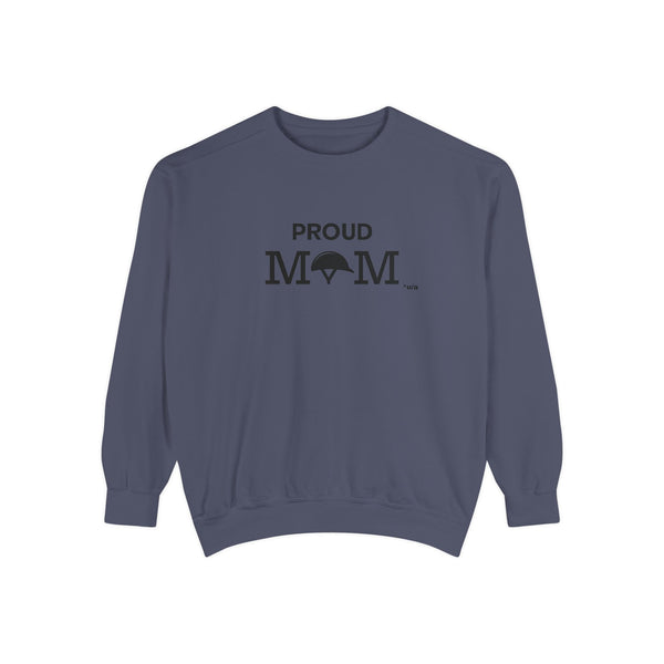 Premium Unisex Garment-Dyed Sweatshirt - Proud Mom - Helmet