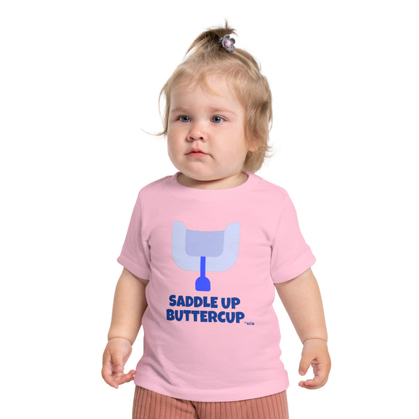 Baby Short Sleeve T-Shirt - Saddle Up Buttercup