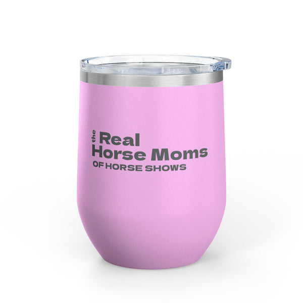 Wine Tumbler, 12oz - Real Horse Moms - Pastels
