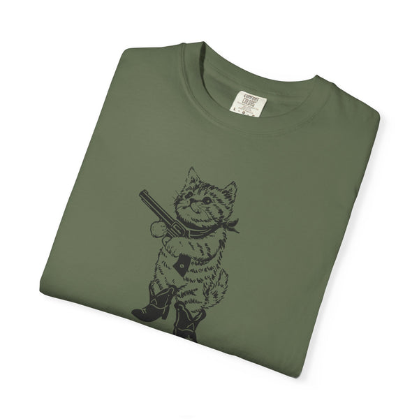 Unisex Garment-Dyed T-shirt - Pew Pew/Mew Mew