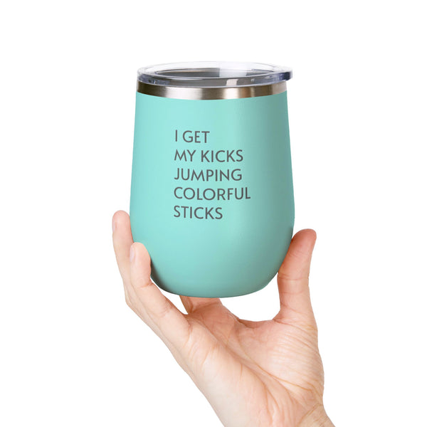Wine Tumbler, 12oz - Kicks/Sticks - Pastels
