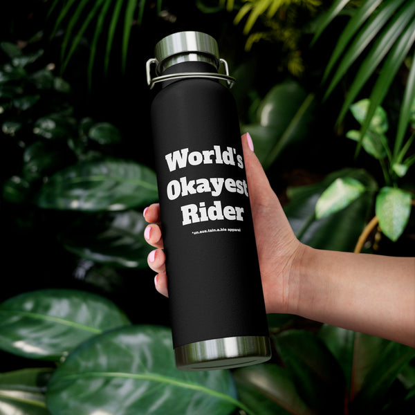 Copper Vacuum Insulated Bottle, 22oz - World's Okayest Rider