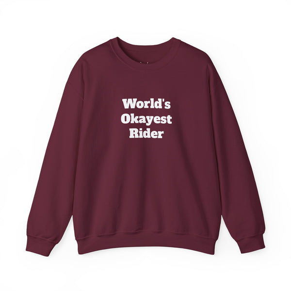 Unisex Heavy Blend™ Crewneck Sweatshirt - World's Okayest Rider