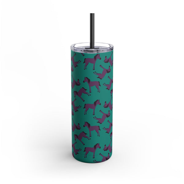 Maars Maker Skinny Matte Tumbler, 20oz - Purple Ponies