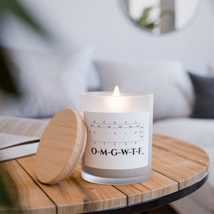 Frosted Glass Candle, 11oz - Dressage Course - OMGWTF