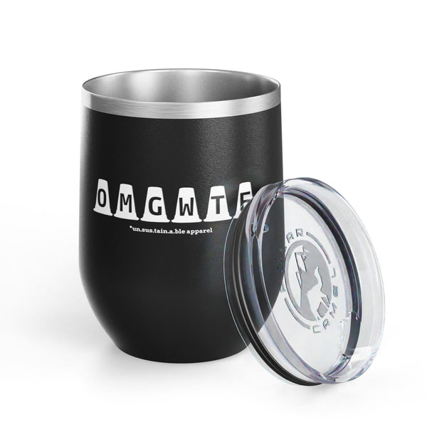 Wine Tumbler, 12oz - OMGWTF - Color Options