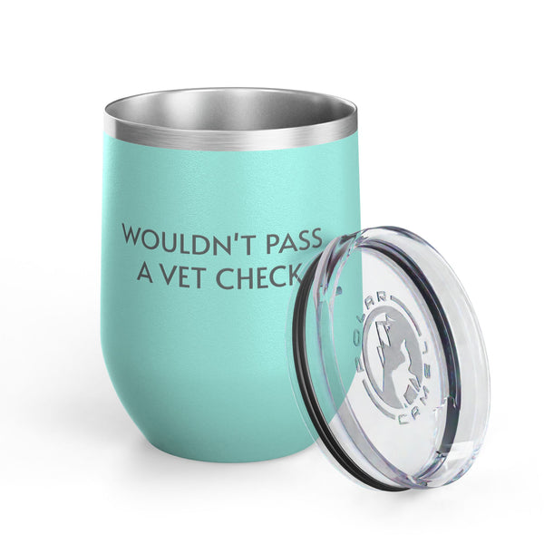 Wine Tumbler, 12oz - Vet Check - Pastels
