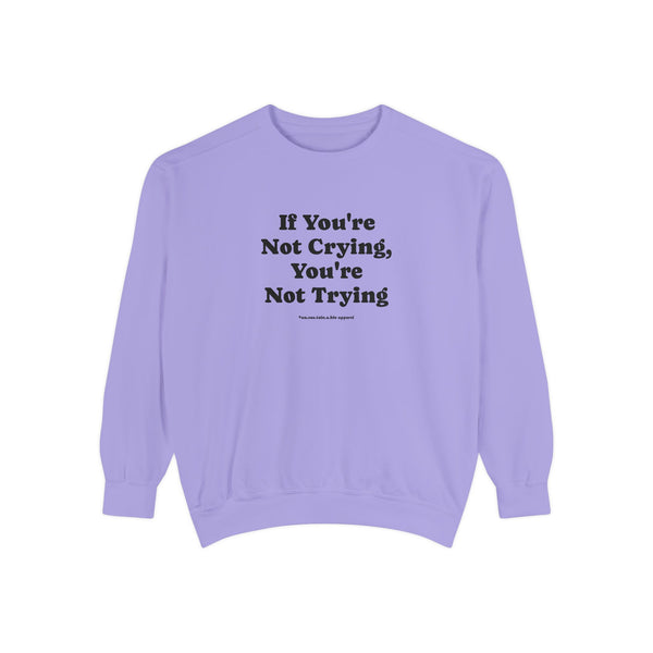 Unisex Garment-Dyed Sweatshirt - If You're Not Crying