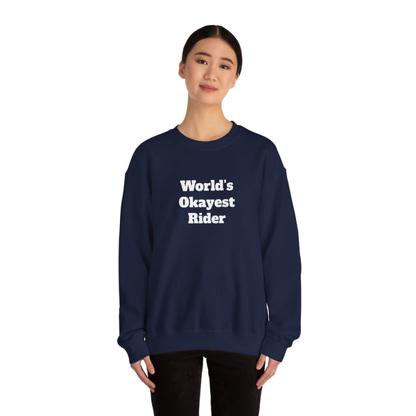 Unisex Heavy Blend™ Crewneck Sweatshirt - World's Okayest Rider