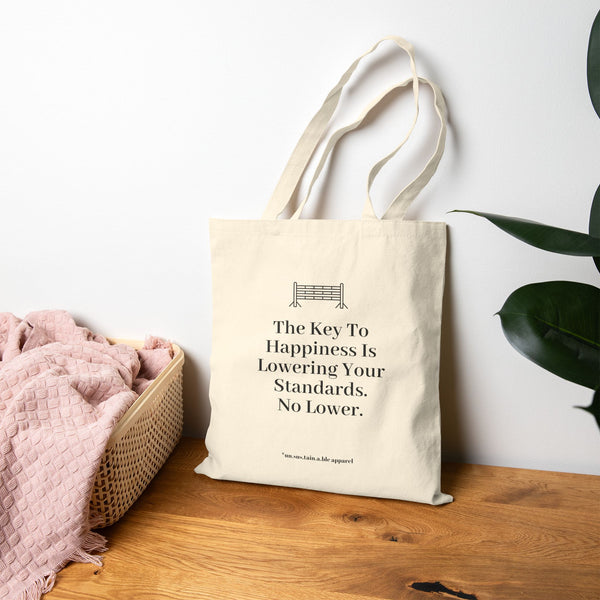 Cotton Canvas Tote Bag - Lower Your Standards