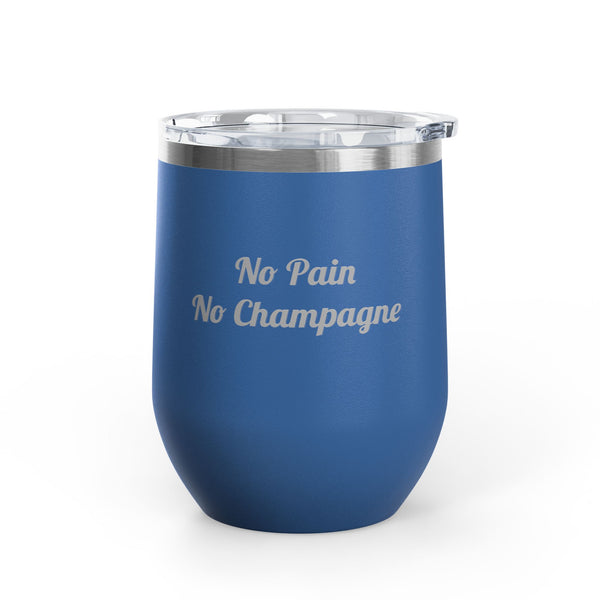 Wine Tumbler, 12oz - Pain/Champagne - Script Font