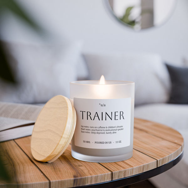 Frosted Glass Candle, 11oz - Trainer