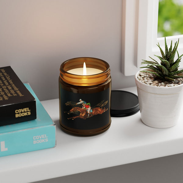Scented Soy Candle ( Amber Jar) - 9 oz. - The Race Is On