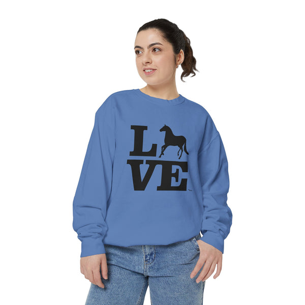 Unisex Garment-Dyed Sweatshirt - LOVE