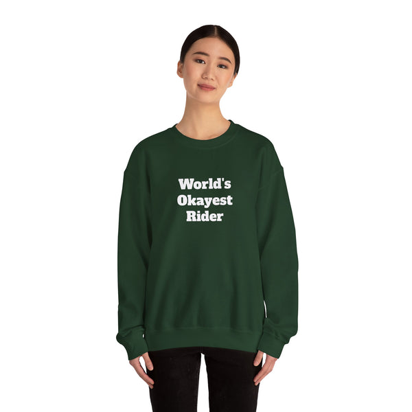 Unisex Heavy Blend™ Crewneck Sweatshirt - World's Okayest Rider