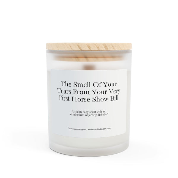 Frosted Glass Candle, 11oz - First Horse Show Bill