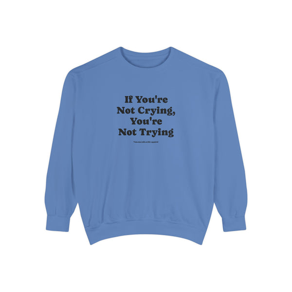 Unisex Garment-Dyed Sweatshirt - If You're Not Crying