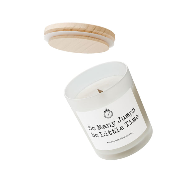 Frosted Glass Candle, 11oz - So Many Jumps