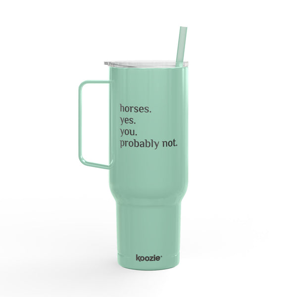 Insulated Tumbler with Lid, 40oz (Engraving) - Horses. Yes.