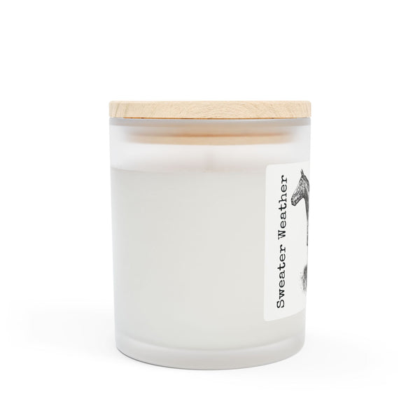 Frosted Glass Candle, 11oz - Sweater Weather