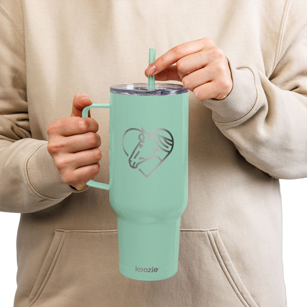 Insulated Tumbler with Lid, 40oz (Engraving) - Horse/Heart
