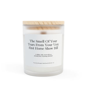 Frosted Glass Candle, 11oz - First Horse Show Bill
