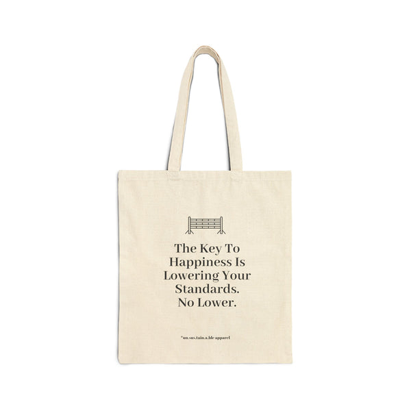 Cotton Canvas Tote Bag - Lower Your Standards